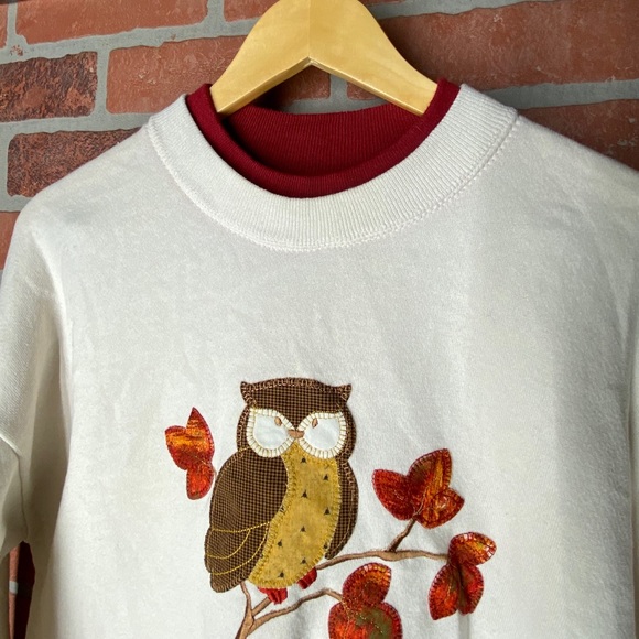 FALL CREWNECK with and owl on it - Picture 3 of 6